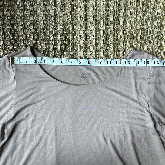 J JIll Pure Jill Supersoft 3/4 Sleeve Elliptical Tee Fawn Pink Size Large - Picture 4 of 6